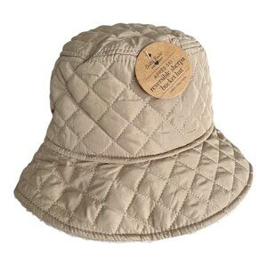 Britt’s Knits Apres-Ski Reversible Sherpa Bucket Hat – Oat Quilted & Fleece